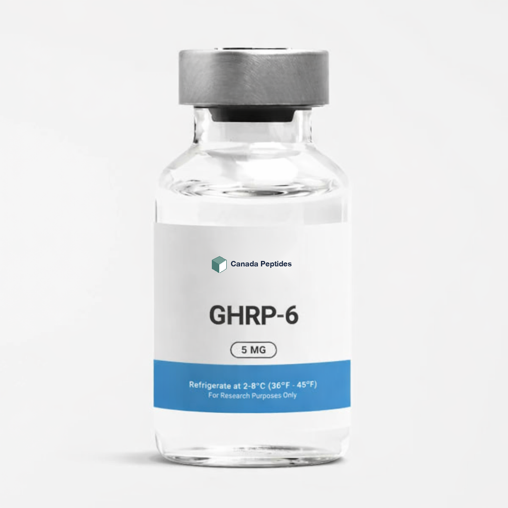 GHRP-6 5 mg lyophilized reference standard vial — Canada Peptides CP-015